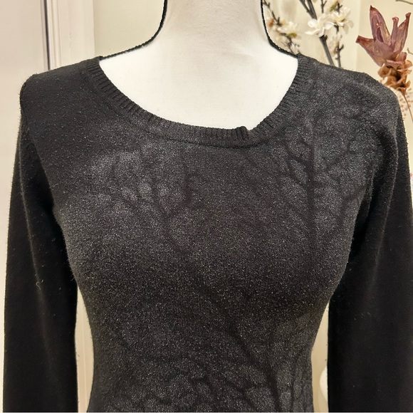 Goth silver tree coral black dye sweater H&M - Picture 4 of 8